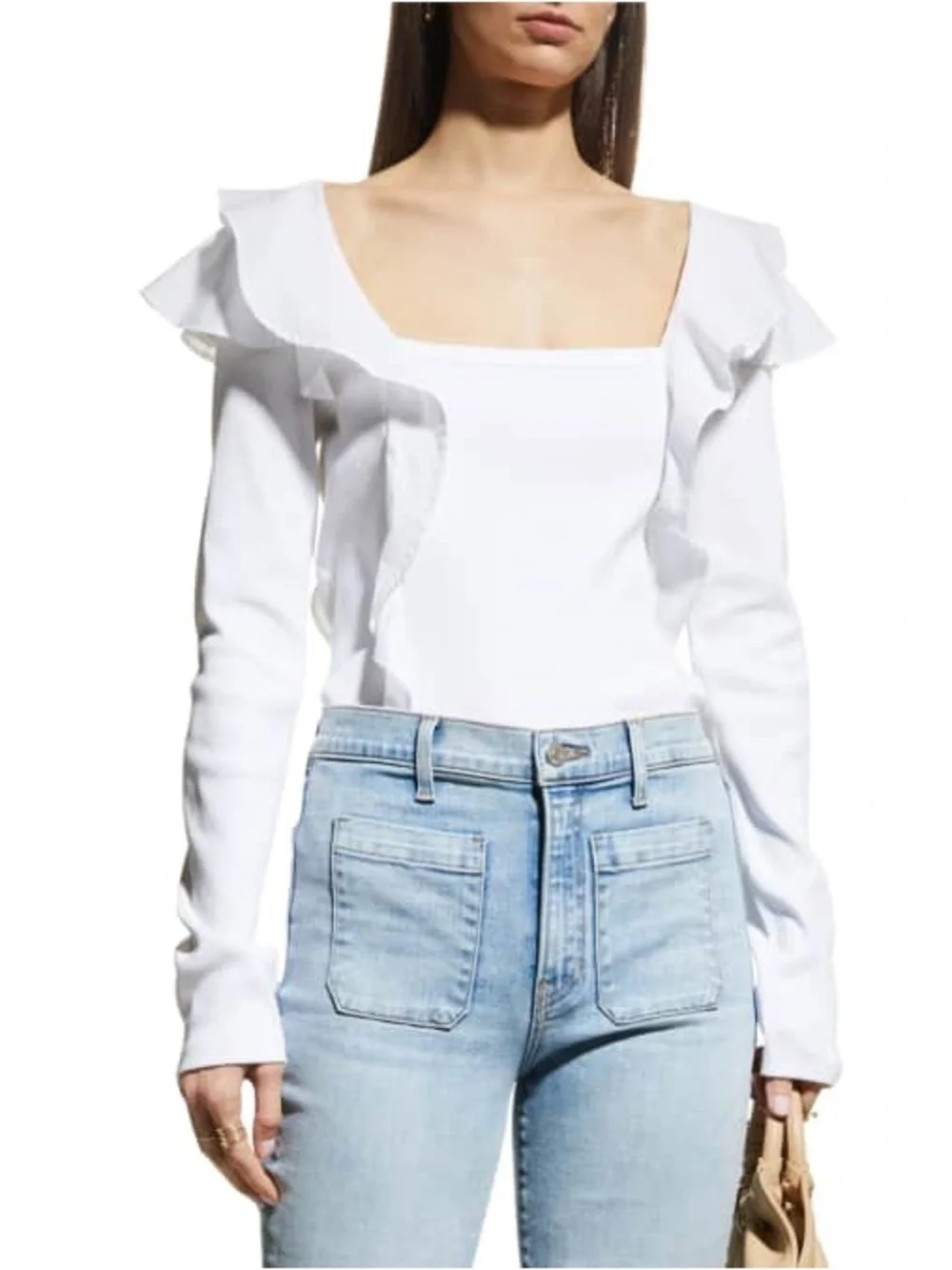 Veronica Beard Gidea Ruffled Long Sleeve Top - Picture 3 of 5